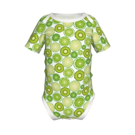 

Gaeub Kiwi Lemon Print Infant Climbing Onesie Toddler Outfit Newborn Baby Bodysuit Baby Boy Girl Clothes -18 Months