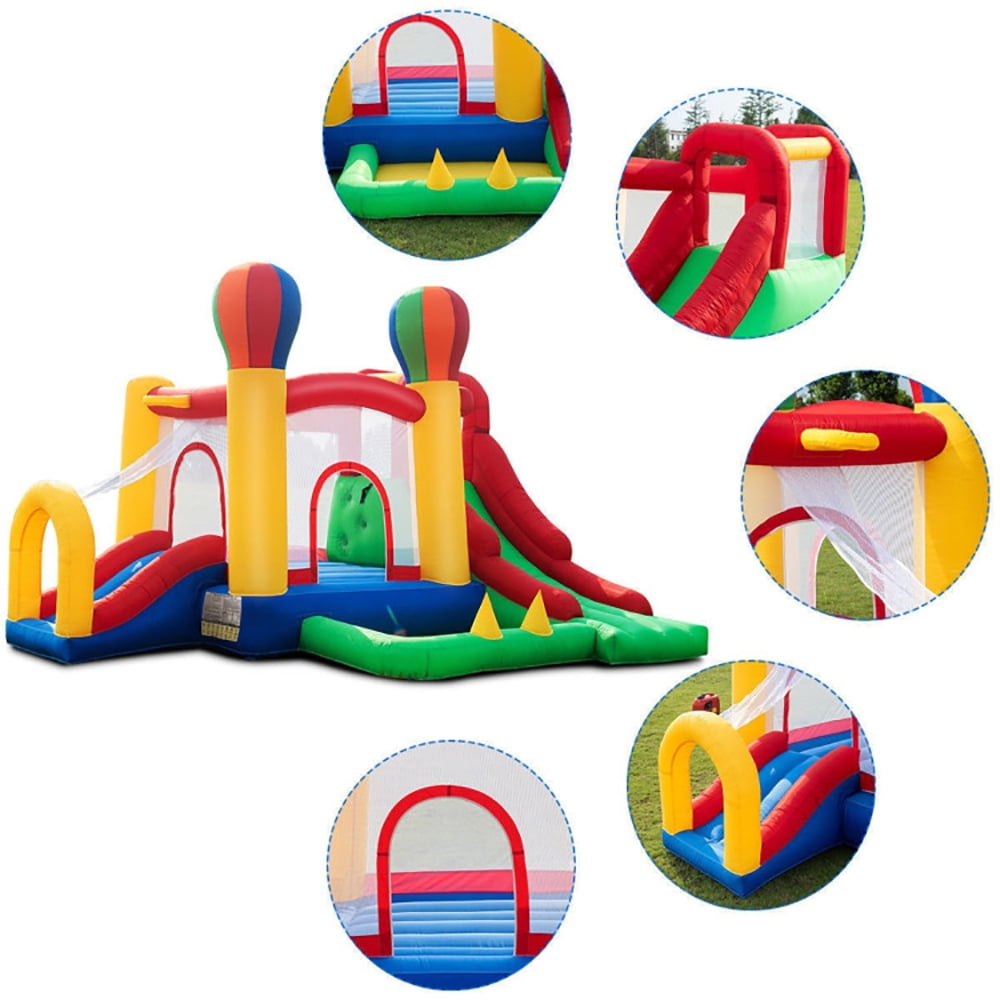 Aimee Lii Inflatable Moonwalk Jumper Bounce House with Carrying Bag, Bounce House for Kids 3-10