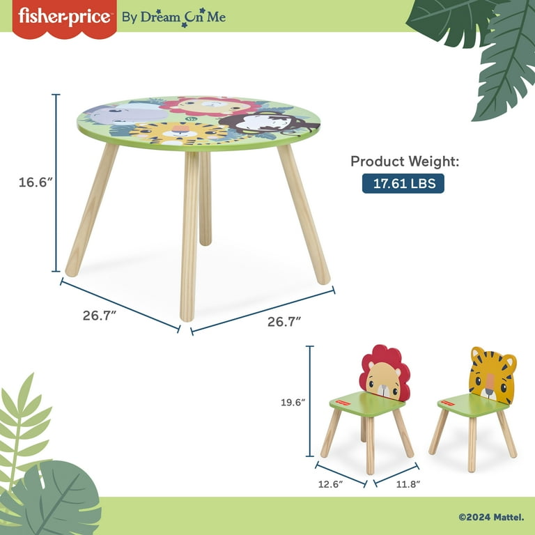 Fisher Price Fauna Collection Pride Rock Table Chair Set by Dream On Me