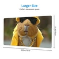 thumbnail image 2 of Naloa Heavy Metal Style Guinea Pig Gaming Mouse Pad Large Mouse Mat Long Extended Desk Pad Non-Slip Rubber Mice Pads Stitched Edges Thin Pad (16x29.5 Inch), 2 of 8