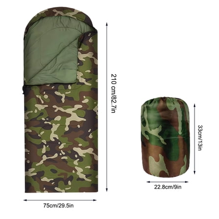 Cold Weather Sleeping Bag for Adults – 5°F-32°F, Lightweight, Waterproof with Heat Retention, Stuff Sack & Snag-Free Zipper – Ideal for Camping, Sleepovers, Guests  (Green)