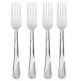 Mainstays Swirl Stainless Steel Dinner Fork Set, 4 Piece