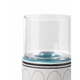 thumbnail image 3 of 4.1" x 4.1" x 11" Green and Teal Ceramic and Glass Large Candle Holder, 3 of 6