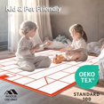 thumbnail image 4 of ODIKA 8'x10' Machine Washable Non-Slip Area Rug, Classic Baseball Field Inspired Interlocking Grid Patch High Traffic Rug, Red, 676040, 4 of 5