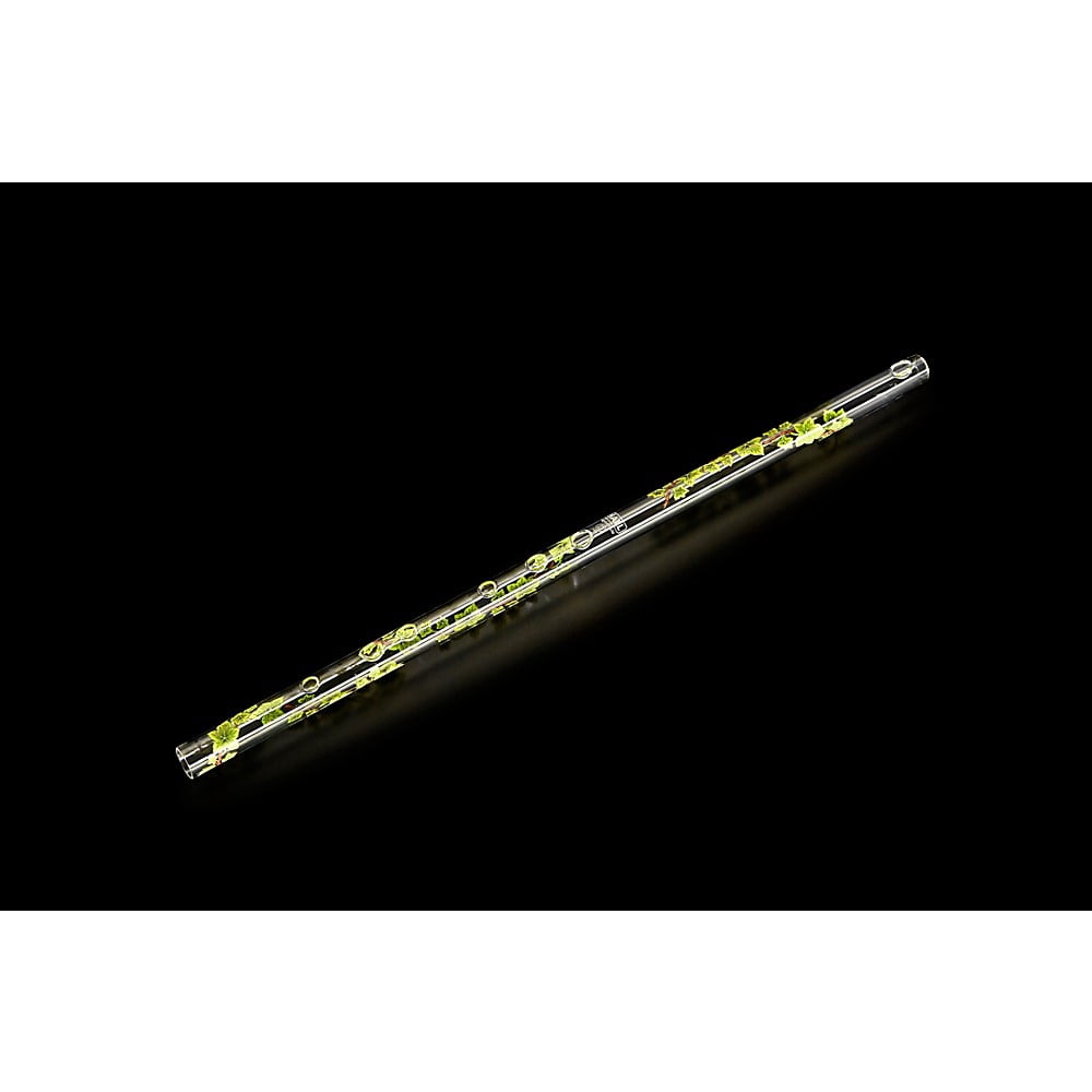 Hall Crystal Flute 12204 - Inline Glass Flute in D - Green Ivy