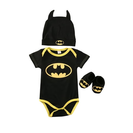 

Bmnmsl Baby Boy s Batman Romper Shoes & Hat
