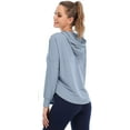 thumbnail image 6 of Women's Jacket Lightweight Hoodie Large Size with Pockets made of 85% Polyester 15% Spandex, 6 of 7