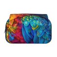 thumbnail image 2 of Sikiie Colorful Parrot Jungle Dream Print Flip Double-layer Pencil Case, All-purpose Stationery Bag for Study and Office, Zipper Design, Unisex, 2 of 7