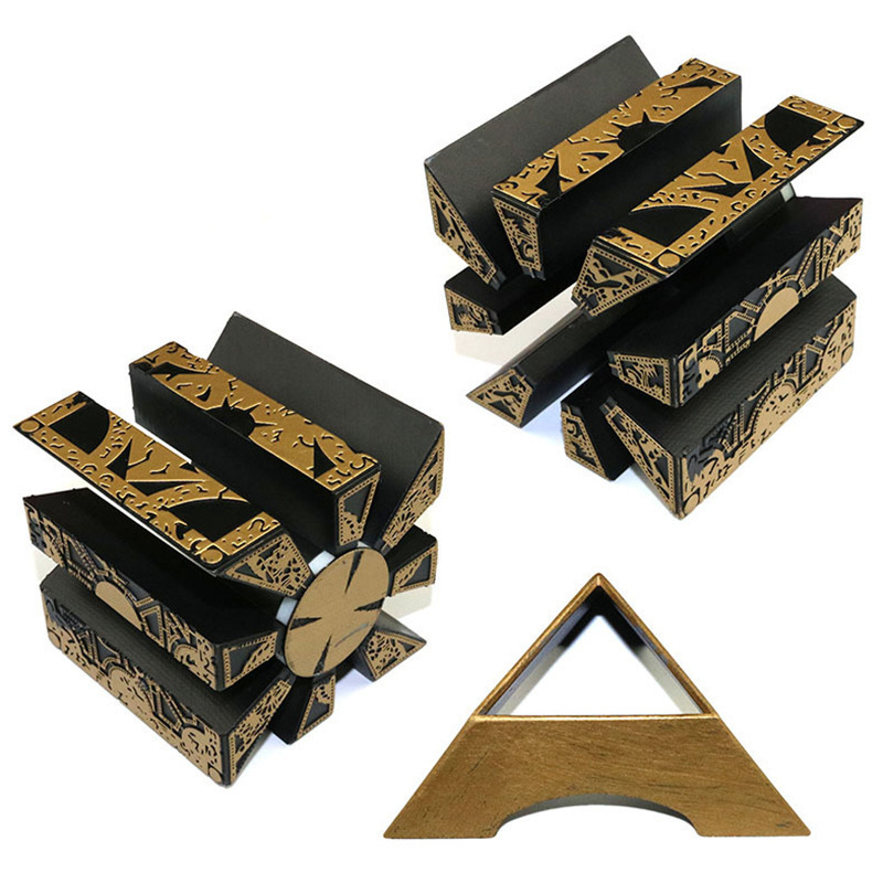 Detachable Hellraiser Puzzle Box, Hellraiser Puzzle Box Functional, Deformation Detachable Lock Puzzle Box. with Base (Standard)