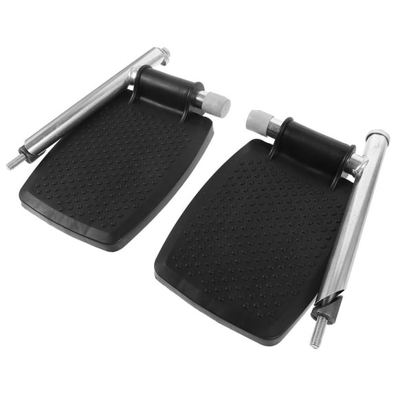 Hytrove Elevated Leg Rest for Wheelchair Stable Support Metal 1 Pair Black