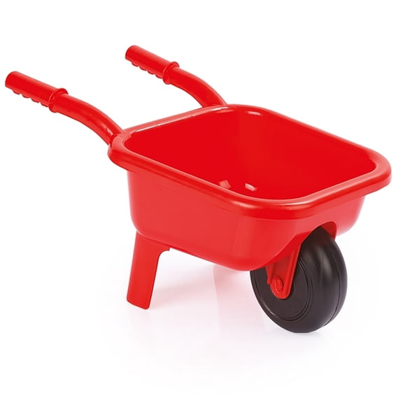 Dolu: Wheelbarrow: Red - Beach & Garden Play Toy, Indoor & Outdoor, Functional Yard Work & Transport Toy, Easy Push, Durable Plastic, Kids Ages 3 