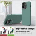 thumbnail image 5 of iPhone 14 Pro Max Case with Stand/Kickstand,Silicone Shockproof Slim Thin Phone Case for iPhone 14 Pro Max 6.7 inch (Green), 5 of 14