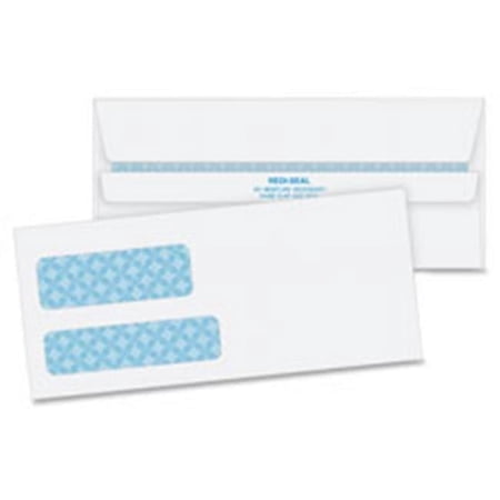 Quality Park Dbl Window Envelopes- Invoice-No.10- 500-PK-WE - 4.13 in. x 9.5 in.