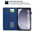 thumbnail image 2 of GSFY Case for Galaxy Tab A9 8.7 inch 2023, Premium PU Leather Wallet Folding Stand Protective Shell with Stylus Holder for Samsung Galaxy Tab A9 8.7 (Model SM-X110/X115/X117), Dark Blue, 2 of 7