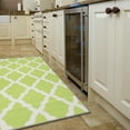 thumbnail image 5 of Ottomanson Non-Slip Area Rug for Living Room 3'3" x 5' Durable Low Profile Carpet, Green Trellis, 5 of 7
