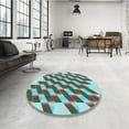thumbnail image 4 of Ahgly Company Machine Washable Indoor Rectangle Transitional DarkOliveGreen Area Rugs, 4' x 6', 4 of 7