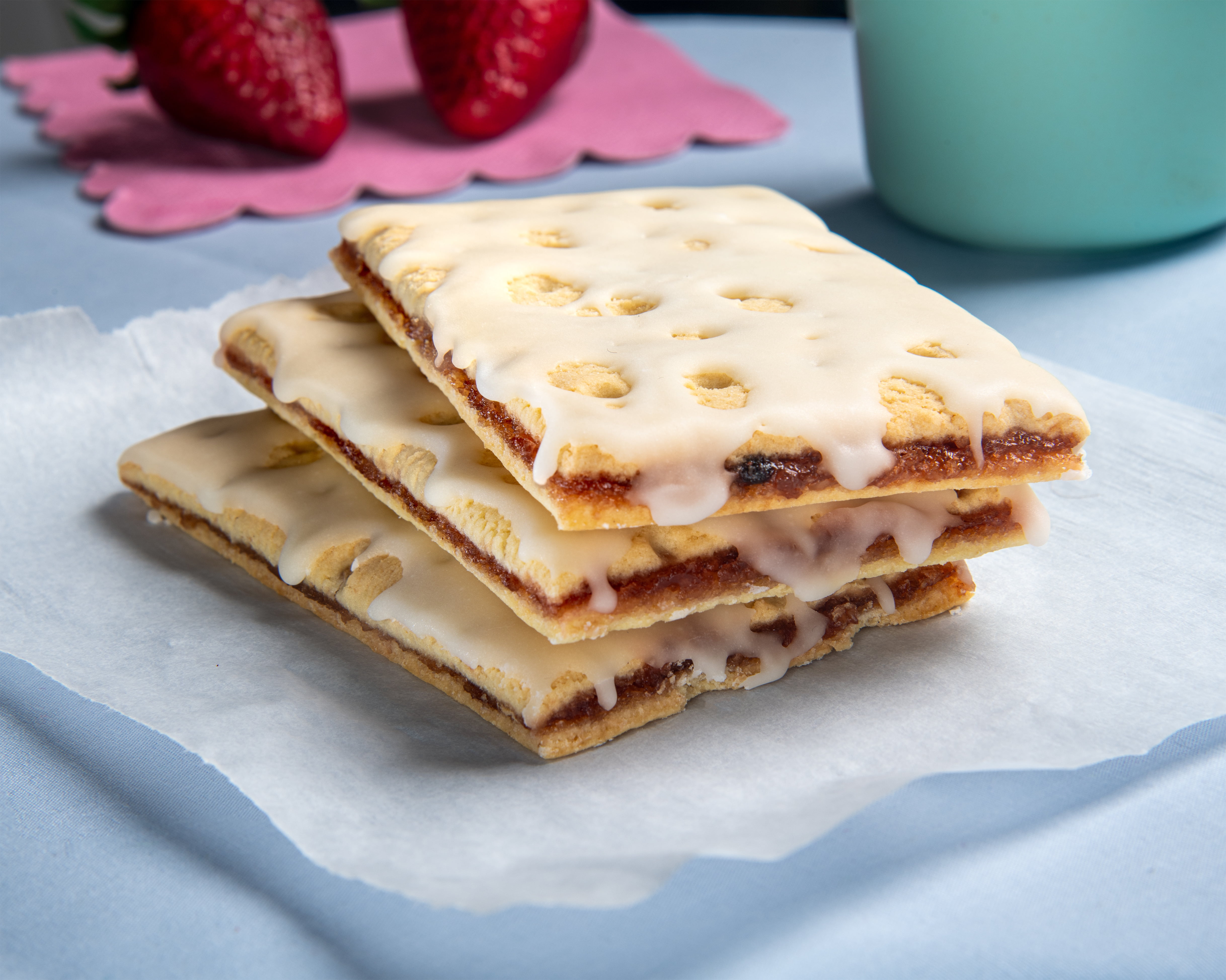 (3 pack) Katz Gluten Free Strawberry Toaster Pastries, Breakfast Foods, Shelf-Stable, Gluten Free, Nut Free, Kosher (1 Pack, 8.0 Ounce Each)