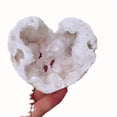 thumbnail image 5 of 1 Piece (1.97-2.76 inches) Natural Crystal Heart Stone Gel Ball White Crystal Gel Raw Stone Mineral Specimen Mini Treasure Bowl Decoration, 5 of 5