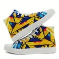 thumbnail image 3 of Coolcustomize Men's Graffiti High-Top Sneakers - Street Art Design Trainers with Vibrant Abstract Patterns, Breathable Fabric Upper & Rubber Sole, Casual Hip-Hop Style for All-Season Wear (Plus Size), 3 of 10