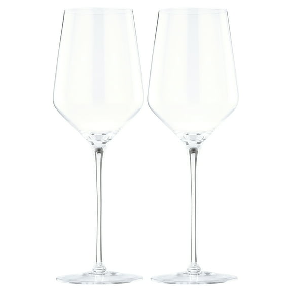Hand Blown Crystal Wine Glasses, 13 oz, Set of 2, Premium Crystal