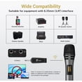 thumbnail image 6 of Wireless Microphones, TONOR UHF Dual Karaoke Microphone System, Microfonos Inalambricos TW320 Grey, 6 of 8