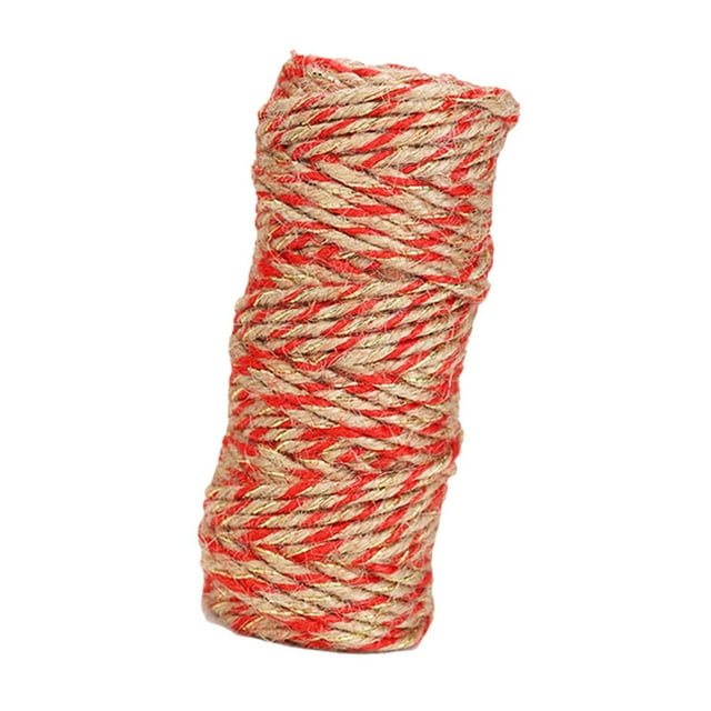 Cuerda de hilo multiusos resistente para decoración de cajas de regalo, cuerda decorativa para envolver regalos Madera roja