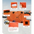 thumbnail image 3 of Garvee 4-6 Person Insulated Ice Fishing Tent Pop Up Portable 68 Sq Ft with PVC Windows, 3 of 4