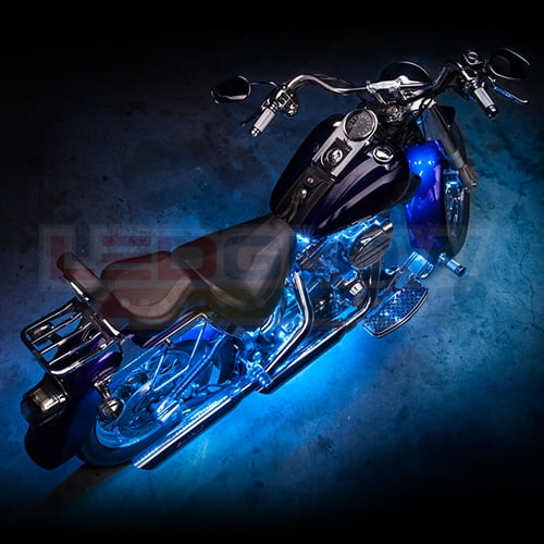 Advanced Ice Blue LED Mini Motorcycle Lighting Kit