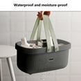 thumbnail image 6 of HengDidi White Green Pink Capacity Bath Shower Basket Large Portable Storage Bin with Carrying Handle Hygienic Label Organizer for Toiletries, 6 of 6