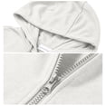 thumbnail image 5 of Nestiefly Men's Oversized Zip Up Relaxed Fit Hoodie Fleece Fall Long Sleeve Winter Jackets with Pockets White 3XL, 5 of 5