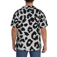 thumbnail image 3 of Gukieu Similar To Leopard Print Print Men's Short-sleeved Shirts, Button-down Pocket Shirts, T-shirts, Beach Vacation Travel Summer Clothing-Medium, 3 of 5