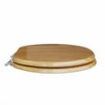 thumbnail image 6 of Comfort Seats C2B1R17CH Designer Solid Wood Toilet Seat with Chrome Hinges, Round, Oak, 6 of 6