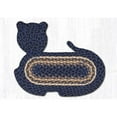 thumbnail image 1 of Capitol Importing 63-C079 14.5 x 19.5 in. Braided Cat Shaped Rug, Light & Dark Blue & Mustard, 1 of 1