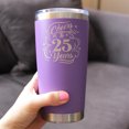 thumbnail image 3 of Bevvee Insulated Travel Tumbler 20 oz Cheers 25 Years 25th Anniversary Gifts Tumblers, 3 of 4