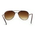 thumbnail image 4 of Womens Luxury Metal Deco Designer Rimless Pilots Sunglasses Gold Brown, 4 of 4
