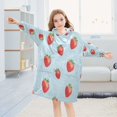 thumbnail image 5 of Wearable Blanket with Sleeves and Pocket Oversized Hooded Sweatshirt 3-14 YR Strawberry S, 5 of 7