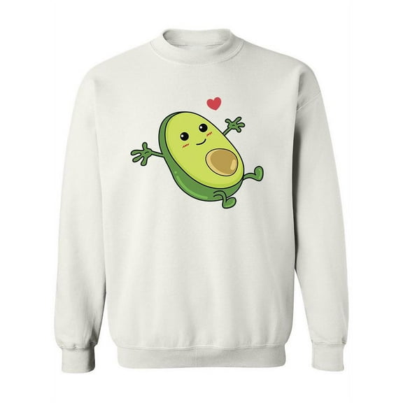 Avocado And Heart Sweatshirt Women -Image by Shutterstock, Female 4X-Large