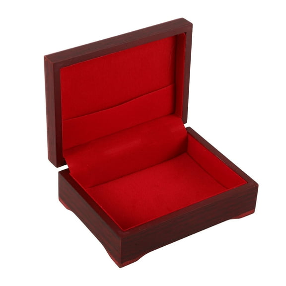 FESTFENDS Poker Storage Box Wooden 1Set 4.3X3.1X1.6In