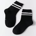 thumbnail image 4 of JUNWELL 20 Pairs Kids‘ Breathable And Comfortable Black Round Neck Socks With Double Bars Design  Perfect For Daily Wear, 4 of 6