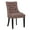 Brown, variant on WestinTrends Hayes Upholstered Dining Chairs, Linen Fabric Modern Wingback Button Tufted Kitchen Dining Room Chairs with Solid Wood Legs, Brown