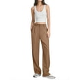 thumbnail image 4 of STARVNC Women Elastic High Waist Button Up With Pockets Straight Leg Pants, 4 of 5