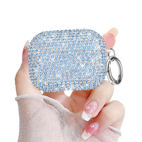Funda Newseego para AirPods Pro de tercera generación con llavero azul