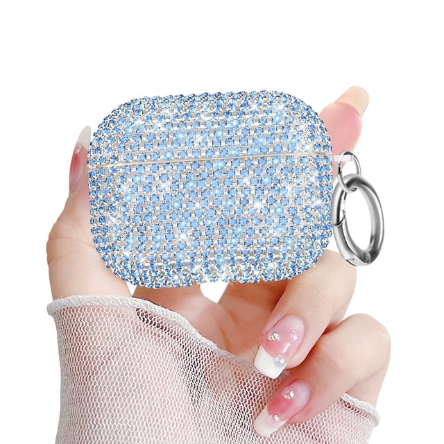 Funda Newseego para AirPods Pro de tercera generación con llavero azul