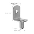thumbnail image 2 of 100pcs Bookcase Shelf Bracket Pegs with Hole for Shelf Support L Shaped Peg Pin, 2 of 6