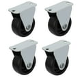 thumbnail image 1 of Unique Bargains 1.25-inch Diameter Wheel Rigid Top Plate Fixed Rolling Caster Roller Black 4pcs, 1 of 3