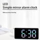 thumbnail image 2 of Naiovety Reloj despertador digital LED Medidor de temperatura Relojes de escritorio Alarma de repetición Reloj de estilo simple Termómetro de Decoración del hogar Concha blanca/blanco, 2 of 6