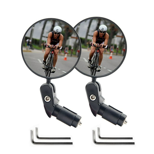 Universal Bike Rear View Mirrors with Foldable Design – Enhanced Visibility Convex Lens for Mountain & Road Bikes, Durable Easy-Install Cycling Safety Gear, 036 Model (Pair in Box)