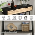 thumbnail image 4 of Kinbor 41 Inch Long Console Tables, Narrow Entryway Table, Farmhouse Couch Table Behind Sofa with 2 Drawers & Storage Shelf, Black, 4 of 9