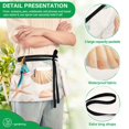 thumbnail image 4 of Yayeee Waist Apron with Pockets for Cooking Waterproof Half Server Aprons, Gray Seashell, 4 of 7