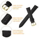thumbnail image 4 of Correas de reloj de cuero Uxcell de 18 mm, correa de cuero de grano fino, reemplazo de piel de vaca, correa de reloj para mujeres y hombres, tono negro y dorado, 4 of 6